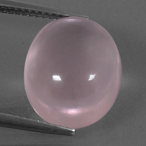 Quarzo rosa naturale rosa da 9,42 ct, taglio ovale, trasparente
