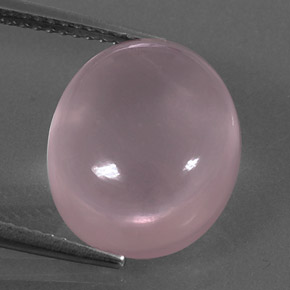 Quarzo rosa Rosa naturale da 10.85 ct, Taglio ovale, Trasparente