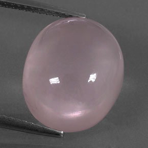 Quarzo rosa naturale rosa da 10,33 ct, taglio ovale, trasparente