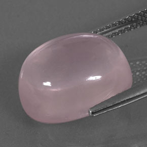 Quarzo rosa naturale rosa da 10,33 ct, taglio ovale, trasparente