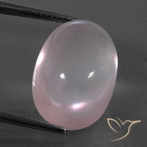 18.64ct Naturale Rosa corallo Quarzo rosa, Ovale, Trasparente