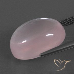 Quarzo rosa Rosa chiaro naturale da 17.04 ct, Ovale, Trasparente