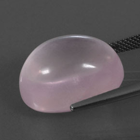 Quarzo rosa naturale rosa da 18,62 ct, taglio ovale, trasparente