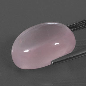 Quarzo rosa naturale rosa da 16,36 ct, taglio ovale, trasparente