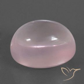 Quarzo rosa naturale rosa da 20,78 ct, taglio ovale, trasparente