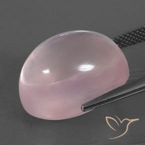 Quarzo rosa naturale rosa da 20,78 ct, taglio ovale, trasparente
