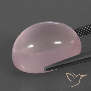 Quarzo rosa Rosa chiaro naturale da 19.79 ct, Ovale, Trasparente