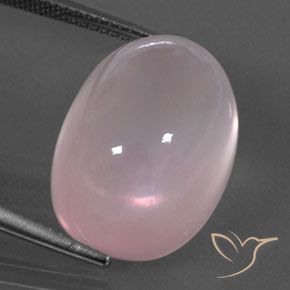 Quarzo rosa Rosa corallo naturale da 21.24 ct, Ovale, Trasparente