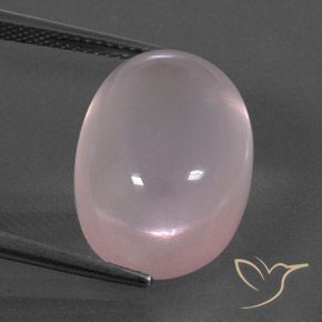 17.61ct Naturale Rosa corallo Quarzo rosa, Ovale, Trasparente