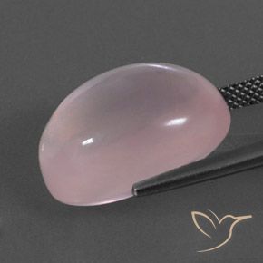 Quarzo rosa Rosa corallo naturale da 17.61 ct, Ovale, Trasparente