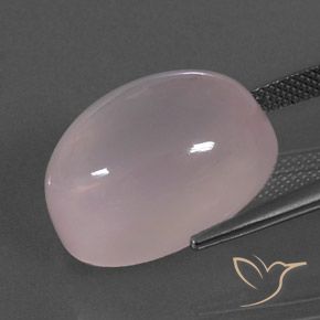 Quarzo rosa Rosa rosa naturale da 18.58 ct, Ovale, Trasparente
