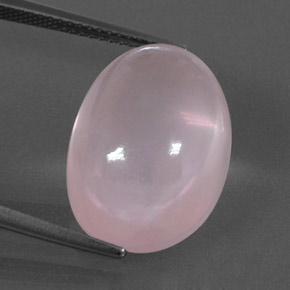 Quarzo rosa naturale rosa da 16,81 ct, taglio ovale, trasparente