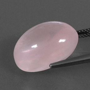 Quarzo rosa naturale rosa da 16,81 ct, taglio ovale, trasparente