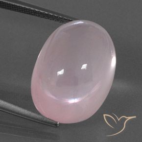 21.41ct Naturale Rosa corallo Quarzo rosa, Ovale, Trasparente
