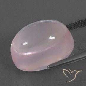 Quarzo rosa Rosa corallo naturale da 21.41 ct, Ovale, Trasparente