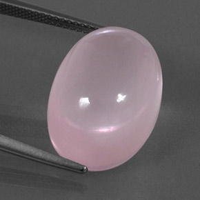 Quarzo rosa naturale rosa da 21,33 ct, taglio ovale, trasparente