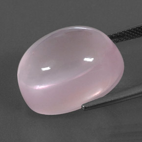 Quarzo rosa naturale rosa da 21,33 ct, taglio ovale, trasparente