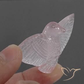 45.49ct Naturale Rosa Molto Chiaro Quarzo rosa, Taglio a fantasia, Traslucido