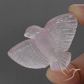 Quarzo rosa Rosa Molto Chiaro naturale da 45.49 ct, Taglio a fantasia, Traslucido