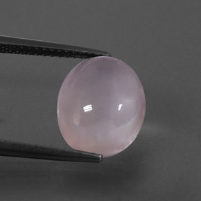 Quarzo rosa naturale rosa da 4,77 ct, taglio ovale, trasparente