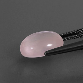 Quarzo rosa naturale rosa da 5,53 ct, taglio ovale, trasparente