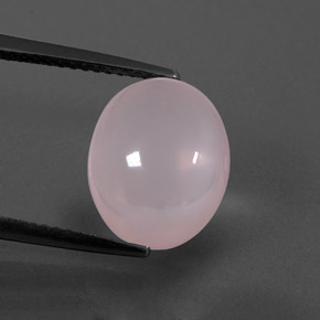 Quarzo rosa naturale rosa da 5,78 ct, taglio ovale, trasparente
