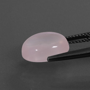 Quarzo rosa naturale rosa da 5,78 ct, taglio ovale, trasparente