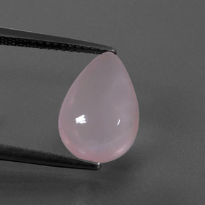 Quarzo rosa naturale rosa da 3,84 ct, taglio a pera, trasparente