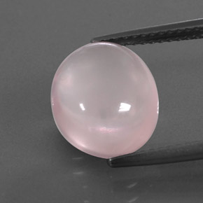 Quarzo rosa naturale rosa da 5,02 ct, taglio ovale, trasparente