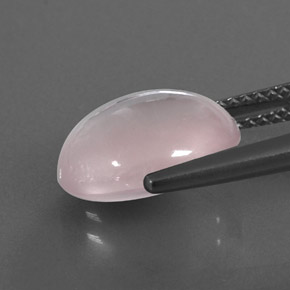 Quarzo rosa naturale rosa da 5,02 ct, taglio ovale, trasparente