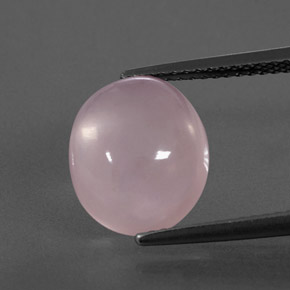Quarzo rosa naturale rosa da 5,13 ct, taglio ovale, trasparente