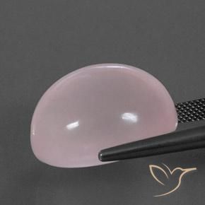 Quarzo rosa Rosa chiaro naturale da 47.24 ct, Ovale, Trasparente