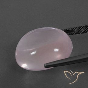 Quarzo rosa Rosa chiaro naturale da 34.11 ct, Ovale, Trasparente
