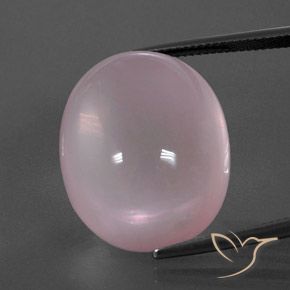 43.16ct Naturale Rosa corallo Quarzo rosa, Ovale, Trasparente