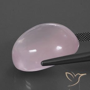 Quarzo rosa Rosa chiaro naturale da 48.72 ct, Ovale, Trasparente