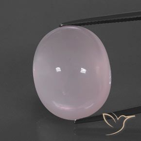38.70ct Naturale Rosa gomma da masticare Quarzo rosa, Ovale, Trasparente