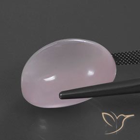 Quarzo rosa Rosa gomma da masticare naturale da 38.70 ct, Ovale, Trasparente