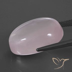 Quarzo rosa Rosa chiaro naturale da 59.07 ct, Ovale, Trasparente