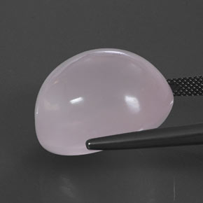 Quarzo rosa Rosa chiaro naturale da 43.21 ct, Taglio ovale, Trasparente