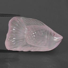 Quarzo rosa naturale rosa da 15,69 ct, forma fantasia, trasparente