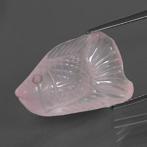 Quarzo rosa naturale rosa da 15,69 ct, forma fantasia, trasparente