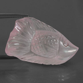 Quarzo rosa naturale rosa da 20,56 ct, forma fantasia, trasparente