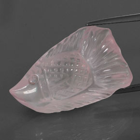 Quarzo rosa naturale rosa da 20,56 ct, forma fantasia, trasparente