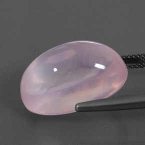 Quarzo rosa naturale rosa da 20,97 ct, taglio ovale, trasparente