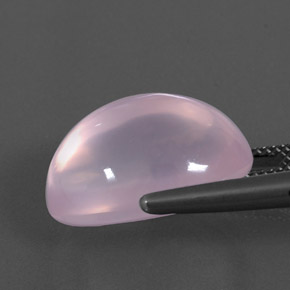 Quarzo rosa naturale rosa da 18,40 ct, taglio ovale, trasparente