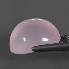 Quarzo rosa Rosa chiaro naturale da 24.20 ct, Taglio ovale, Trasparente