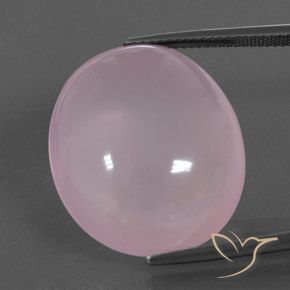 33.99ct Naturale Rosa medio Quarzo rosa, Ovale, Trasparente/Traslucido