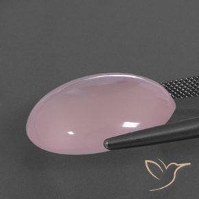 Quarzo rosa Rosa medio naturale da 33.99 ct, Ovale, Trasparente/Traslucido