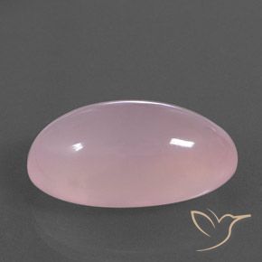 Quarzo rosa Rosa medio rosa naturale da 27.89 ct, Ovale, Trasparente/Traslucido