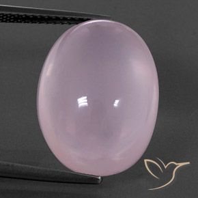 Quarzo rosa Rosa chiaro naturale da 17.12 ct, Ovale, Trasparente/Traslucido
